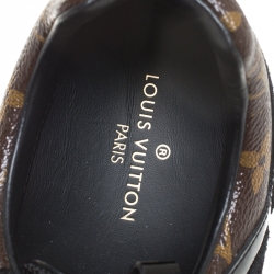 Louis Vuitton Two Tone Mesh And Monogram Canvas Run Away Lace Up Sneakers Size 39