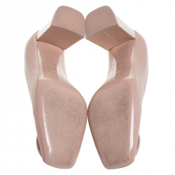 مملوكة مسبقًا حذاء كعب عالي لوي فيتون ماديلين شعار الماركة جلد بيج مقاس 39