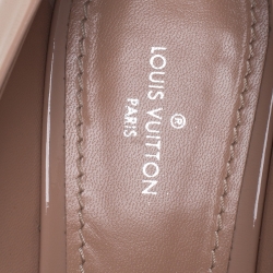 مملوكة مسبقًا حذاء كعب عالي لوي فيتون ماديلين شعار الماركة جلد بيج مقاس 39