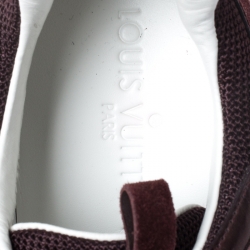 Louis Vuitton Burgundy Suede And Mesh Run Away Sneakers Size 39.5
