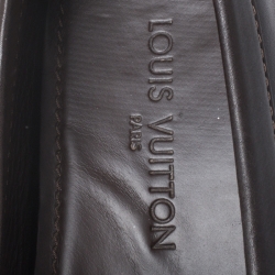Louis Vuitton Dark Brown Leather Monte Carlo Loafers Size 42.5