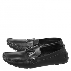 Louis Vuitton Dark Brown Leather Monte Carlo Loafers Size 42.5