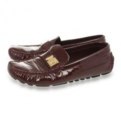 مملوكة مسبقًا Louis Vuitton Brown Patent Zen Loafers Size 38.5