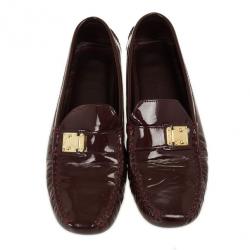 مملوكة مسبقًا Louis Vuitton Brown Patent Zen Loafers Size 38.5