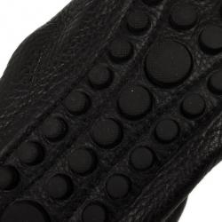 مملوكة مسبقًا Louis Vuitton Black Leather Lemon Loafers Size 38.5