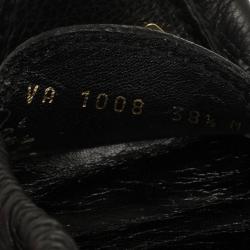 مملوكة مسبقًا Louis Vuitton Black Leather Lemon Loafers Size 38.5