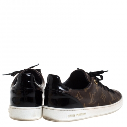 Louis Vuitton Brown Monogram Canvas Frontrow Lace Up Sneakers Size 35