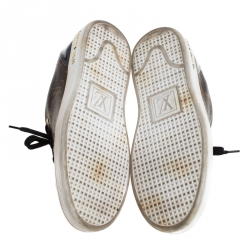 Louis Vuitton Brown Monogram Canvas Frontrow Lace Up Sneakers Size 35