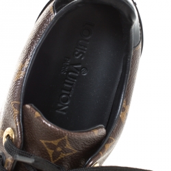 Louis Vuitton Brown Monogram Canvas Frontrow Lace Up Sneakers Size 35