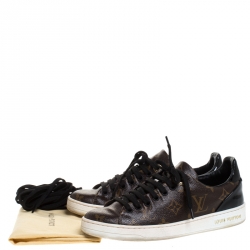 Louis Vuitton Brown Monogram Canvas Frontrow Lace Up Sneakers Size 35