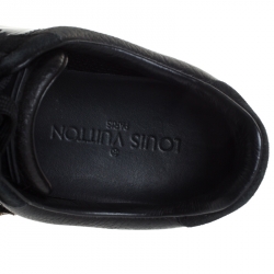 مملوكة مسبقًا Louis Vuitton Black Suede Leather Low Top Sneakers Size 38