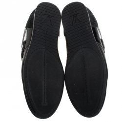 مملوكة مسبقًا Louis Vuitton Black Suede Leather Low Top Sneakers Size 38
