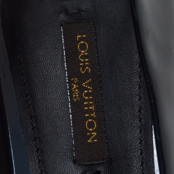 Pre Owned Louis Vuitton Two Tone Patent Leather Cube Embellished Ballet Flats Size 38