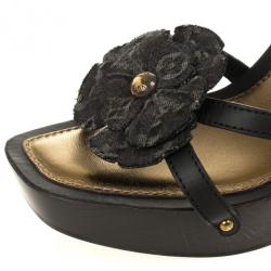 مملوكة مسبقًا Louis Vuitton Freesia Platform Sandals Size 38.5