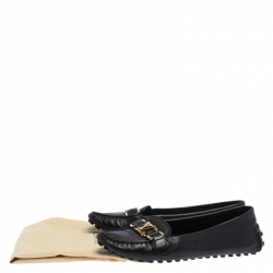 Pre Owned حذاء لوفرز أوكسفورد لوي فيتون جلد لامع أحمر داكن مقاس 38.5