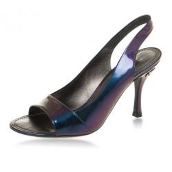 مملوكة مسبقًا Louis Vuitton Purple Patent Slingback Sandals Size 36.5
