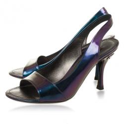 مملوكة مسبقًا Louis Vuitton Purple Patent Slingback Sandals Size 36.5