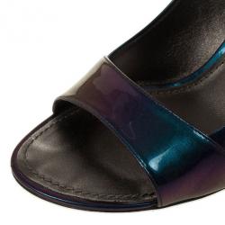 مملوكة مسبقًا Louis Vuitton Purple Patent Slingback Sandals Size 36.5