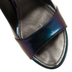 مملوكة مسبقًا Louis Vuitton Purple Patent Slingback Sandals Size 36.5