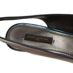 مملوكة مسبقًا Louis Vuitton Purple Patent Slingback Sandals Size 36.5