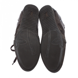 Louis Vuitton Brown Monogram Idylle Canvas and Leather Low Top Sneakers Size 39