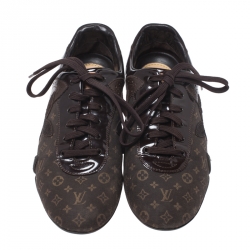 Louis Vuitton Brown Monogram Idylle Canvas and Leather Low Top Sneakers Size 39