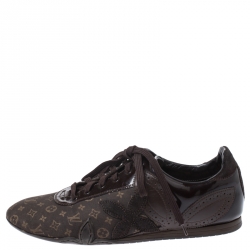 Louis Vuitton Brown Monogram Idylle Canvas and Leather Low Top Sneakers Size 39