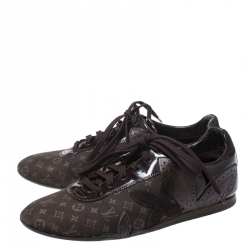 Louis Vuitton Brown Monogram Idylle Canvas and Leather Low Top Sneakers Size 39