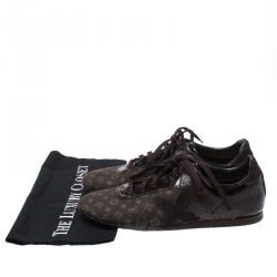 Louis Vuitton Brown Monogram Idylle Canvas and Leather Low Top Sneakers Size 39