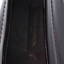 مملوكة مسبقًا حذاء لوفرز أوكسفورد لوي فيتون جلد لامع عنابي مقاس 40