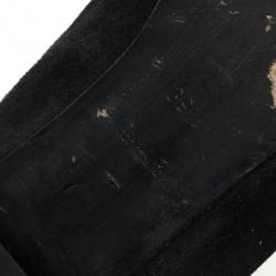 Pre Owned Louis Vuitton Black Open Toe Butterfly Ballet Flats Size 39.5