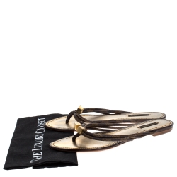 Pre Owned صندل فلات إ صبع لوي فيتون فيل فري كانفاس ايبنب داميه مقاس 39.5 