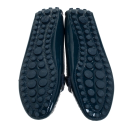 Pre Owned حذاء لوفرز أكسفورد لوي فيتون جلد لامع أسود مقاس 38.5