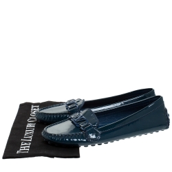 Pre Owned حذاء لوفرز أكسفورد لوي فيتون جلد لامع أسود مقاس 38.5