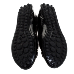 مملوكة مسبقًا Louis Vuitton Black Patent Leather Oxford Ballet Flats Size 39.5