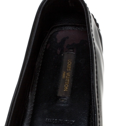 م ملوكة مسبقًا Louis Vuitton Black Patent Leather Oxford Ballet Flats Size 39.5