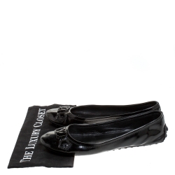مملوكة مسبقًا Louis Vuitton Black Patent Leather Oxford Ballet Flats Size 39.5