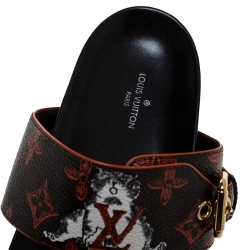 Louis Vuitton Monogram And Cat Canvas Bom Dia Flat Mules Size 41
