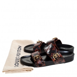 Louis Vuitton Monogram And Cat Canvas Bom Dia Flat Mules Size 41