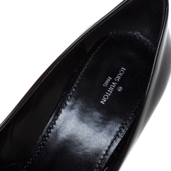 Pre Owned حذاء كعب عالي لوي فيتون بفيونكة ومقدمة سويدي مع قماش مونوغرامي رصاصي مقاس 37.5