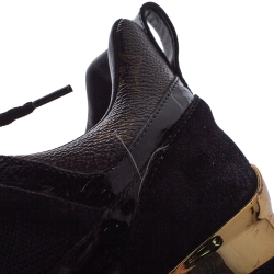 Louis Vuitton Two Tone Mesh And Monogram Canvas Run Away Lace Up Sneakers Size 40