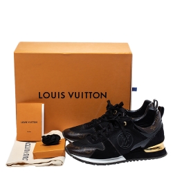 Louis Vuitton Two Tone Mesh And Monogram Canvas Run Away Lace Up Sneakers Size 40