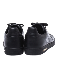 Louis Vuitton Black Patent Leather Frontrow Sneakers Size 39.5