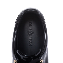 Louis Vuitton Black Patent Leather Frontrow Sneakers Size 39.5