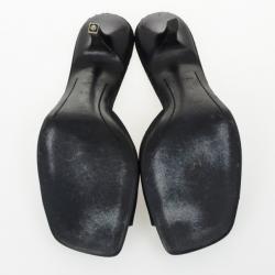 مملوكة مسبقًا Louis Vuitton Black Fabric Monogram Mules Size 38.5