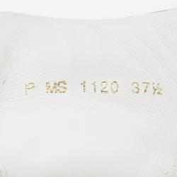 Pre Owned Louis Vuitton Pink Lace Up Sneakers Size 37.5