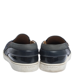 Louis Vuitton Blue Monogram Denim Tempo Slip On Sneakers Size 39