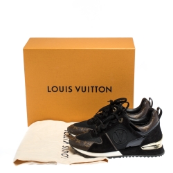 Louis Vuitton Two Tone Mesh And Monogram Canvas Run Away Lace Up Sneakers Size 36.5 