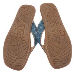مملوكة مسبقًا Louis Vuitton Denim Monogram Thong Sandals Size 40