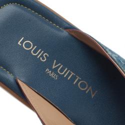 مملوكة مسبقًا Louis Vuitton Denim Monogram Thong Sandals Size 40